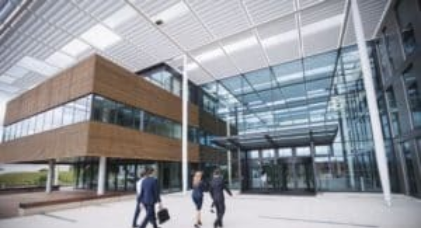 Business people entering in to an office building 1 300x200 1